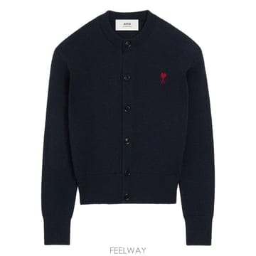 26FW AMI A CREWNECKCARDIGANWITHAMIDECOEUR FKC361001414 TP579