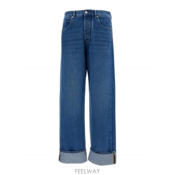 Bottega Veneta 26SS ���װ�����Ÿ ���̵� ���� cuffed jeans in �̵�� wash indigo ���� 86156326SS ���װ�����Ÿ ���̵� ���� cuffed jeans in �̵�� w