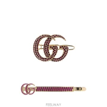 GUCCI 26SS ���� Platinum metal hair clips �� 8584093HBH38015 TP57524626SS ���� Platinum metal hair clips �� 8584093HBH38015