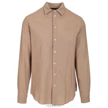 Armani 26SS �������� �Ƹ����� Camicia �������� �Ƹ����� in misto lino e cotone EM0026SS �������� �Ƹ����� Camicia �������� �Ƹ����� in mi