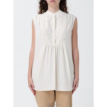 Fabiana Filippi 26SS �ĺ�Ƴ� �ʸ��� Blusa �ĺ�Ƴ� �ʸ��� in crepe con ricami TPSD276F74626SS �ĺ�Ƴ� �ʸ��� Blusa �ĺ�Ƴ� �ʸ��� in crepe co
