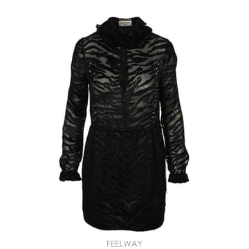 Saint Laurent 21SS ���ζ� zebra ����Ʈ sheer �巹�� 627525Y5B091000 TP57212450521SS ���ζ� zebra ����Ʈ sheer �巹�� 627525Y5B091000 