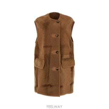 Max Mara 24FW �������� Caramel shearling Effige sleeveless ��Ʈ 2314160436624FW �������� Caramel shearling Effige sleeveless ��Ʈ