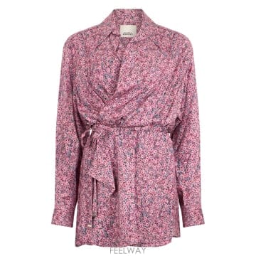 Isabel Marant 26SS ���ں����� Floral ����콺 in viscose �� ��ũ 26PRO1053FAD1J13I40PK26SS ���ں����� Floral ����콺 in viscose �� ��ũ 26P