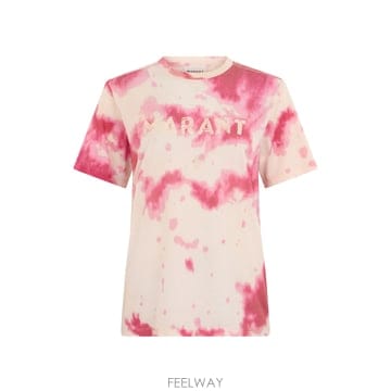 Isabel Marant 26SS ���ں����� Ÿ�� dye T ���� with ��Ʈ sleeves 26PTS0001FFD1N09E40PK26SS ���ں����� Ÿ�� dye T ���� with ��Ʈ sleeves 26PT
