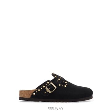 Birkenstock 26SS BIRKENSTOCK BOSTON RIVETS SUEDE MULE 1030491BLACK TP57726SS BIRKENSTOCK BOSTON RIVETS SUEDE MULE 1030491BLACK