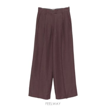 Brunello Cucinelli 26SS ���ڷ� ��ġ�ڸ� Aubergine viscose blend ���̵� ���� pant MH126P88826SS ���ڷ� ��ġ�ڸ� Aubergine viscose blend ���̵� 