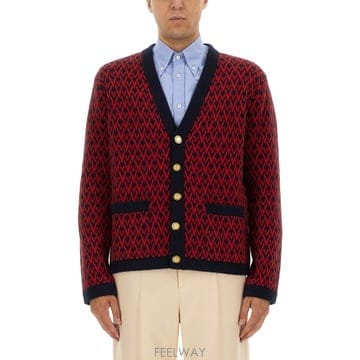 Valentino 25FW Valentino Jacquard patterned ����� Toute la V red ���̺� ����25FW Valentino Jacquard patterned ����� Toute la V re