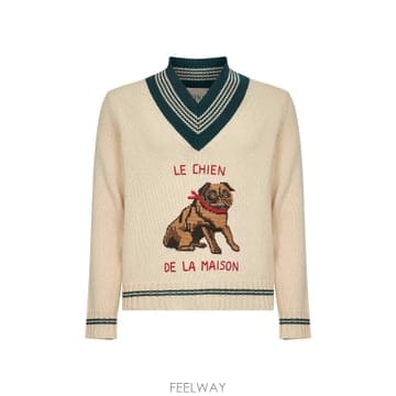 Valentino 25FW Valentino Butter coloured ������ with Le Chien de la Maiso25FW Valentino Butter coloured ������ with Le Chien de