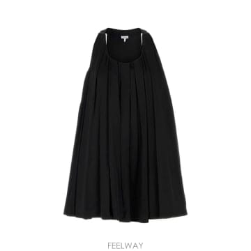 Loewe 25SS Loewe ���� satin �̴� �巹�� S359Y09XH1BLACK TP57543194025SS Loewe ���� satin �̴� �巹�� S359Y09XH1BLACK TP57