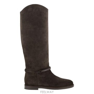 Brunello Cucinelli 26FW ���ڷ� ��ġ�ڸ� Suede ���� Knee High ���� with Monili Detail MZSF26FW ���ڷ� ��ġ�ڸ� Suede ���� Knee High ���� with 