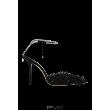 Jimmy Choo 26SS ������ Heeled ���� Saeda SAEDA100BSRBLACKCRYSTAL TP57053083826SS ������ Heeled ���� Saeda SAEDA100BSRBLACKCRYSTAL 
