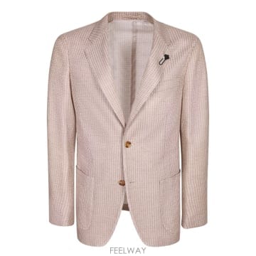 Lardini 26SS Lardini ��ư blend fabric  Thin stripe pattern  �� wooden26SS Lardini ��ư blend fabric  Thin stripe pattern  