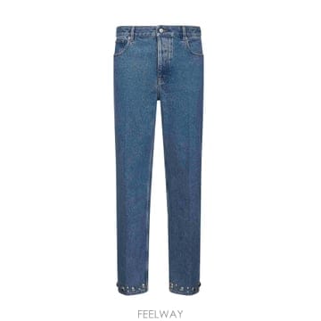Valentino 25FW Valentino �̵�� ���� jeans with cabochons 7V3DE05PB0W558 TP25FW Valentino �̵�� ���� jeans with cabochons 7V3DE0
