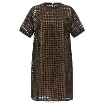 Brunello Cucinelli 26SS ���ڷ� ��ġ�ڸ� Sequin mesh �巹�� MCBR11A90C8589 TP57157110226SS ���ڷ� ��ġ�ڸ� Sequin mesh �巹�� MCBR11A90C85