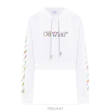 Off White 26SS Off ȭ��Ʈ BOOKISH GLOWING FLOWER CROP T 2BB056S26FLE001W126SS Off ȭ��Ʈ BOOKISH GLOWING FLOWER CROP T 2BB056S2