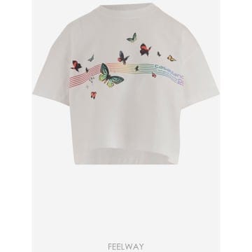 CASABLANCA 26SS CASABLANCA Casablanca Butterfly cropped T ���� WSP26JTS0326SS CASABLANCA Casablanca Butterfly cropped T ���� WS