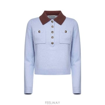 Self Portrait 25FW Self portrait ���� WITH CONTRASTING COLLAR AW25021TBLBLUE25FW Self portrait ���� WITH CONTRASTING COLLAR AW2502