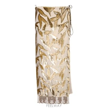 Roberto Cavalli 26SS �κ�����ī�߸� Leaf jacquard design  ����Ʈ ����Ʈ fabric with metal26SS �κ�����ī�߸� Leaf jacquard design  ����Ʈ ����