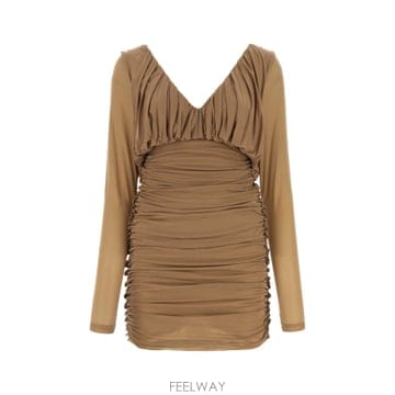 Saint Laurent 23SS ���ζ� Camel ���� �̴� �巹�� 729749Y5G982509 TP57547544823SS ���ζ� Camel ���� �̴� �巹�� 729749Y5G982509 TP5