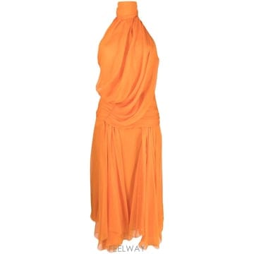Alberta Ferretti 23SS �˺���Ÿ �䷹Ƽ Halterneck draped �巹�� A044501140061 TP5771858023SS �˺���Ÿ �䷹Ƽ Halterneck draped �巹�� A0445011