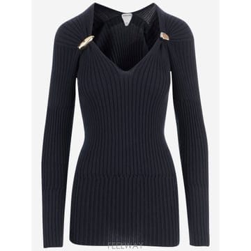 Bottega Veneta ���װ�����Ÿ Ribbed ������ with Prisma pins in ���� ĳ�ù̾� �� ��ũ 854933V2D���װ�����Ÿ Ribbed ������ with Prisma pins in ���� ĳ