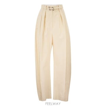 Sportmax 26SS ������ �ƽ� SPXIDONEO   ���̵� ���� ��ư trousers with integrated ��26SS ������ �ƽ� SPXIDONEO   ���̵� ���� ��ư trousers