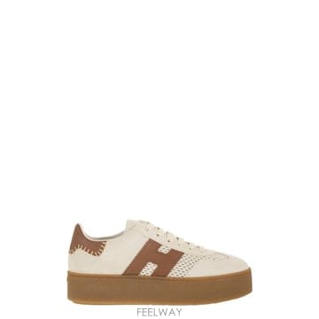 Hogan 26SS HOGAN Platform suede trainers with perforated side H de26SS HOGAN Platform suede trainers with perforated sid