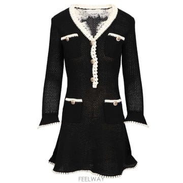 Self Portrait 26SS Self portrait ���� ���̽� TRIM ��Ʈ �̴� �巹�� SS26086SAB���� TP574326SS Self portrait ���� ���̽� TRIM ��Ʈ �̴� �巹�� S