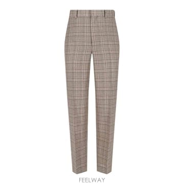 AURALEE 26SS Auralee ��ũ �� linen trousers A26SP02SNDARKBROWNCHECK TP526SS Auralee ��ũ �� linen trousers A26SP02SNDARKBROWN