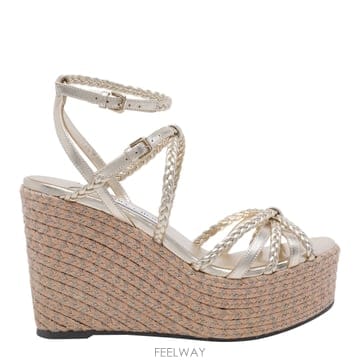 Jimmy Choo 26FW ������ Nyra wedges NYRA100ZKTSOFTGOLDMIX TP57635632426FW ������ Nyra wedges NYRA100ZKTSOFTGOLDMIX TP576356