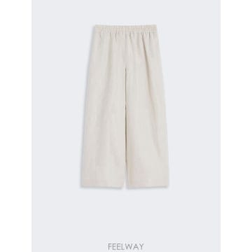 Max Mara 26SS �������� Pantalone ampio in lino   ECRU WE5131046206023 TP526SS �������� Pantalone ampio in lino   ECRU WE5131046