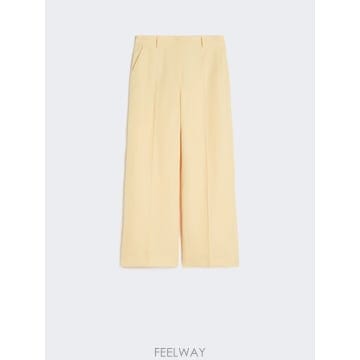 Max Mara 26SS �������� Pantalone in canvas di lino   GIALLO CHIARO WE513126SS �������� Pantalone in canvas di lino   GIALLO CHI