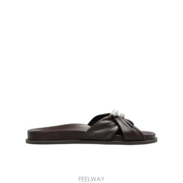 Jimmy Choo 26FW ������ Rafi slides RAFIFLATGVRCHOCOLATE TP57683606726FW ������ Rafi slides RAFIFLATGVRCHOCOLATE TP5768360