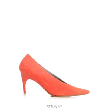 Balenciaga 26SS Balenciaga Duchesse 90 mm suede ��Ʈ��Ų pumps in tangerine26SS Balenciaga Duchesse 90 mm suede ��Ʈ��Ų pumps in