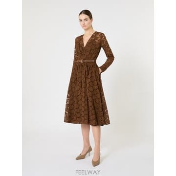 Max Mara �������� Abito midi in tulle   CIOCCOLATO 6631016106002MSTAGRUME�������� Abito midi in tulle   CIOCCOLATO 663101610600