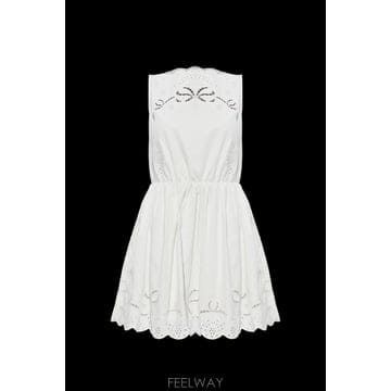 Self Portrait 26FW Self portrait Sleeveless openwork �巹�� AC26034SW0WHITE T26FW Self portrait Sleeveless openwork �巹�� AC26034S