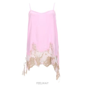 Fabiana Filippi 26SS �ĺ�Ƴ� �ʸ��� ž �ĺ�Ƴ� �ʸ��� in misto seta con inserto in pizzo26SS �ĺ�Ƴ� �ʸ��� ž �ĺ�Ƴ� �ʸ��� in misto seta 