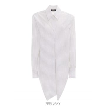 Fabiana Filippi 25FW �ĺ�Ƴ� �ʸ��� STRIPED POPIN ���� WITH CROSSED FRONT CAD265F34625FW �ĺ�Ƴ� �ʸ��� STRIPED POPIN ���� WITH CROSSED F