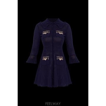 Self Portrait 26SS Self portrait �巹�� with pendants SS26048SN0NAVY TP57441926SS Self portrait �巹�� with pendants SS26048SN0NAVY