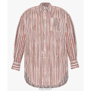 Bottega Veneta 25FW ���װ�����Ÿ ���װ�����Ÿ ��Ƽ Stripe ��ũ Kaftan �巹�� Clothing 816059V525FW ���װ�����Ÿ ���װ�����Ÿ ��Ƽ Stripe ��ũ Kaftan