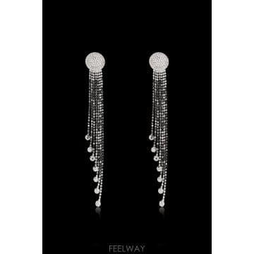 ALESSANDRA RICH 26SS �˷�����ġ Clip on earrings with ũ����Ż FABA3336J00040001CRY26SS �˷�����ġ Clip on earrings with ũ����Ż FAB