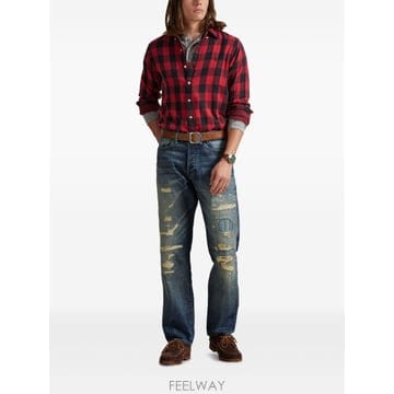 Ralph Lauren 25FW ���� ���� �η� ���� ���� �η� Shirts Red 710P00517001 TP57212959825FW ���� ���� �η� ���� ���� �η� Shirts Red 710P0051
