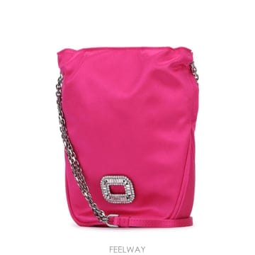 Roger Vivier 26SS ���� ��� Nano Pilgrim �� in fuchsia satin RBWABDK0000RS0M826SS ���� ��� Nano Pilgrim �� in fuchsia satin RBWA