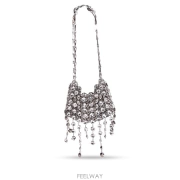 rabanne 26SS ���ڶ�� ��� �� with embedded ũ����Ż  Articulated silver toned26SS ���ڶ�� ��� �� with embedded ũ����Ż  Articula