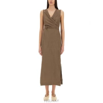 Brunello Cucinelli 25SS ���ڷ� ��ġ�ڸ� WRAP EFFECT �巹�� MH126ABF34C2925 TP57183260925SS ���ڷ� ��ġ�ڸ� WRAP EFFECT �巹�� MH126ABF34C2