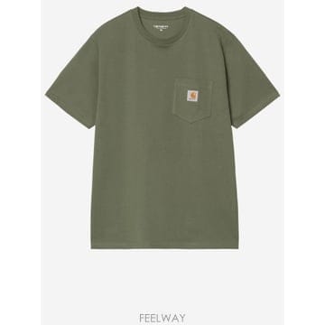 Carhartt 26SS Į��Ʈ T ���� in ���� di cotone con �ΰ� Į��Ʈ I03043411XX TP5718426SS Į��Ʈ T ���� in ���� di cotone con �ΰ� Į��Ʈ I