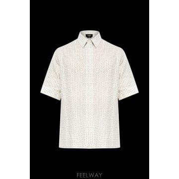 FENDI Fendi Ff Jacquard Linen ���� With Topstitching FS0795AU7NF0RQ0Fendi Ff Jacquard Linen ���� With Topstitching FS0795A