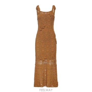 | Other Brand | 26SS Pinko Crochet Midi �巹�� With Floral Appliques 106862A3B826SS Pinko Crochet Midi �巹�� With Floral Appliques 1