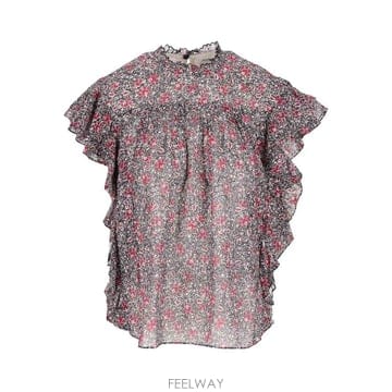 Isabel Marant 26SS ���ں����� ���� Floral ����Ʈ ž With Ruffle Trim HT0816FCD1J14E8626SS ���ں����� ���� Floral ����Ʈ ž With Ruffle Trim